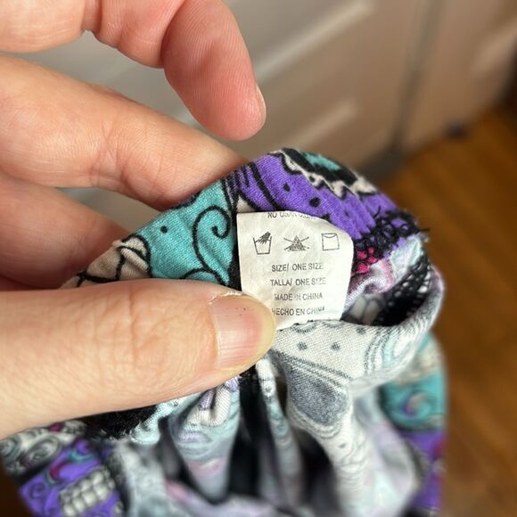 Women’s Colorful Multicolored Dio de Los Muertos Sugar Skull Leggings OS - Picture 5 of 6